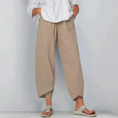 Camille | Relaxed Trousers with Crossover Hems, product image 3