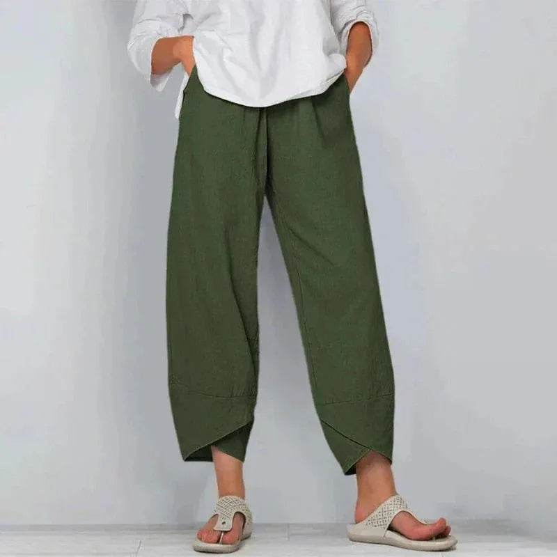Camille | Relaxed Trousers with Crossover Hems, product image 8