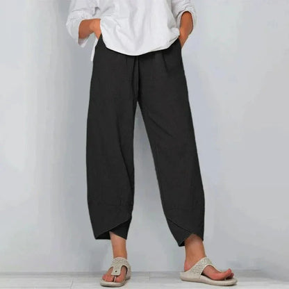 Camille | Relaxed Trousers with Crossover Hems, product image 4