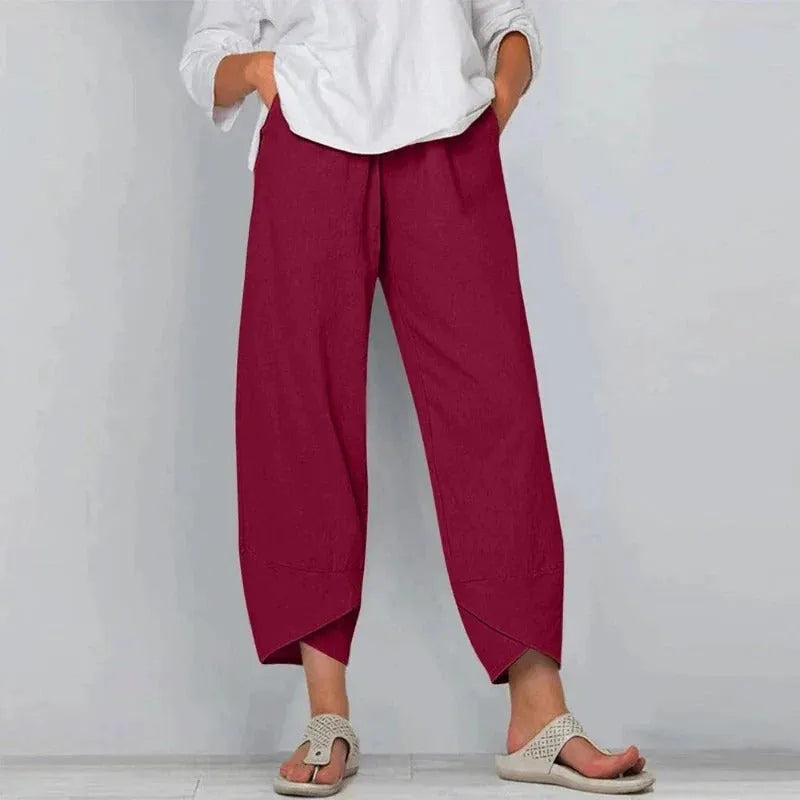 Camille | Relaxed Trousers with Crossover Hems, product image 7