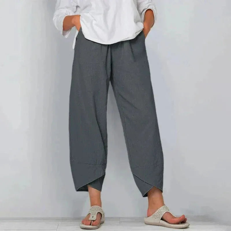 Camille | Relaxed Trousers with Crossover Hems, product image 5