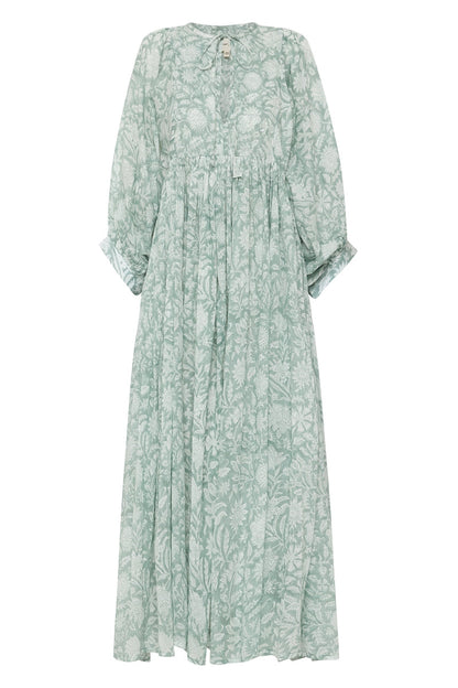 Relaxed Long-Sleeve Boho Midi Dress — product view 6