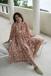 Relaxed Long-Sleeve Boho Midi Dress — product view 1