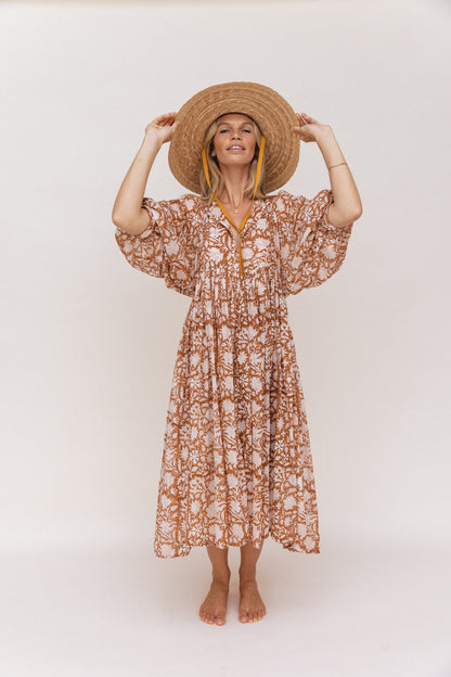 Relaxed Long-Sleeve Boho Midi Dress — product view 5
