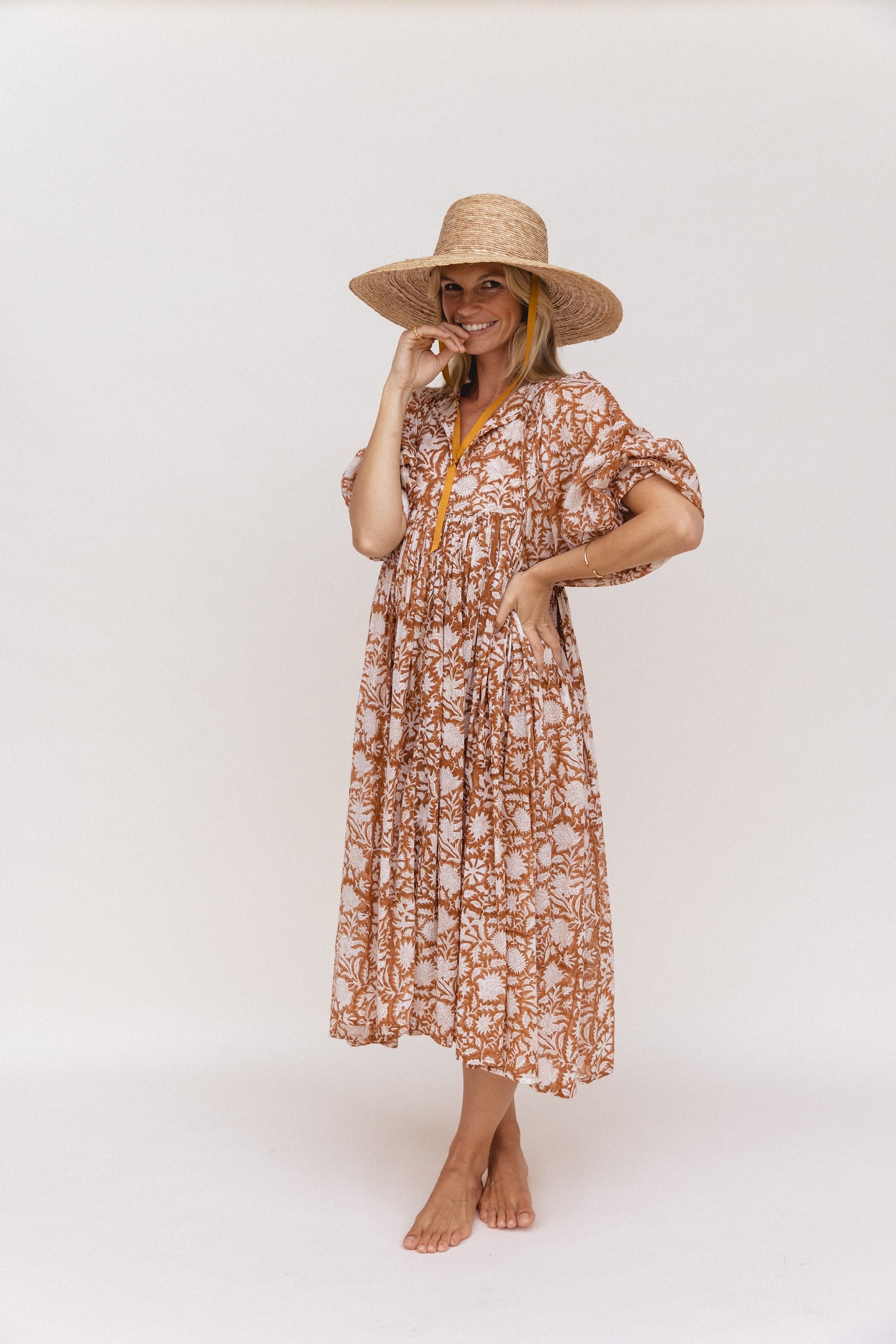 Relaxed Long-Sleeve Boho Midi Dress — product view 7