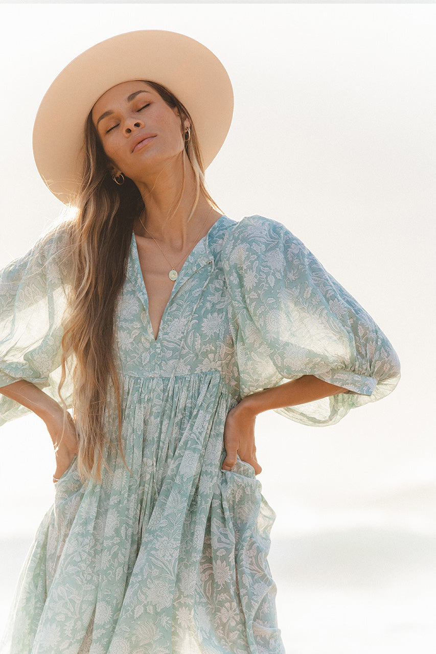 Relaxed Long-Sleeve Boho Midi Dress — product view 7