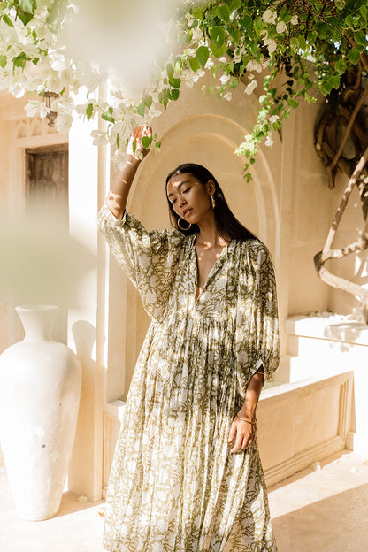 Relaxed Long Sleeve Boho Midi Dress — product view 5