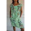 Breezy Floral Short-Sleeve Summer Midi Dress — product view 1