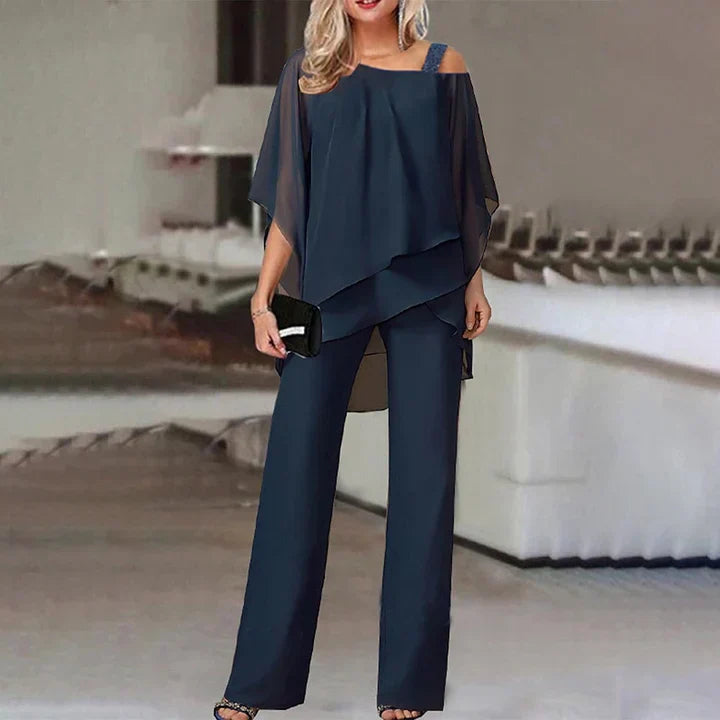 Giovanna | Layered Top and Wide-Leg Trousers Set, product image 6