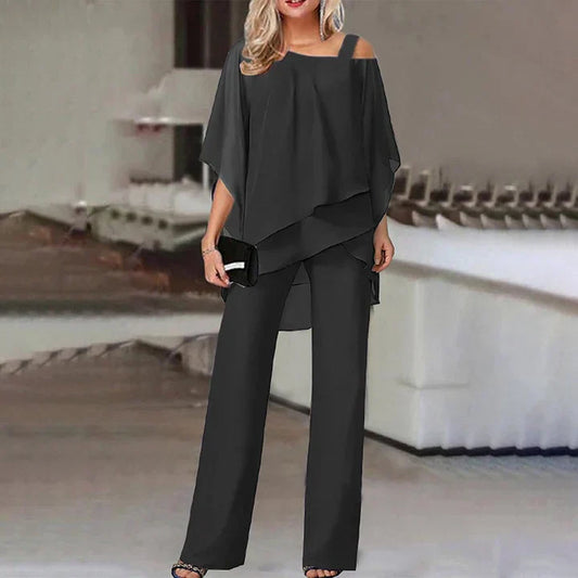 Giovanna | Layered Top and Wide-Leg Trousers Set