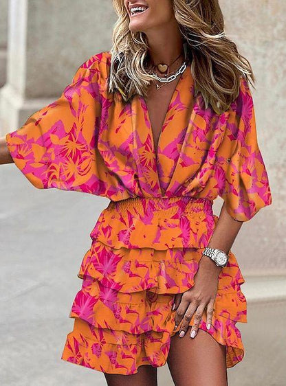 Mini Dress | Women's Floral Ruffle Sofia Bellini, product image 6
