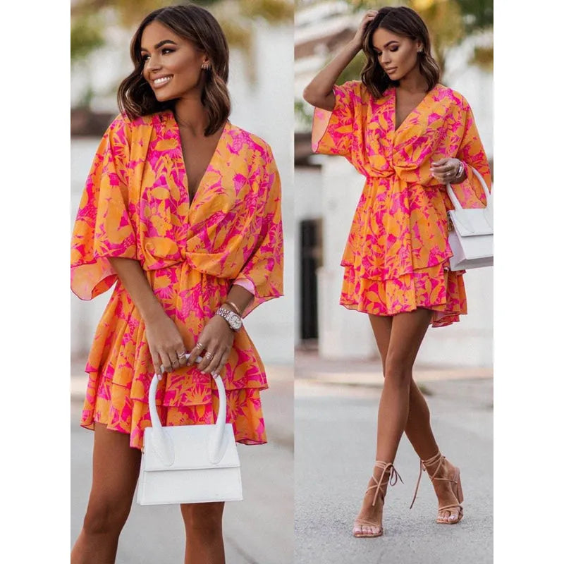 Mini Dress | Women's Floral Ruffle Sofia Bellini, product image 5
