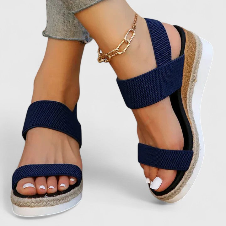 Effortless Orthopedic Elastic-Strap Wedge Sandals — product view 5
