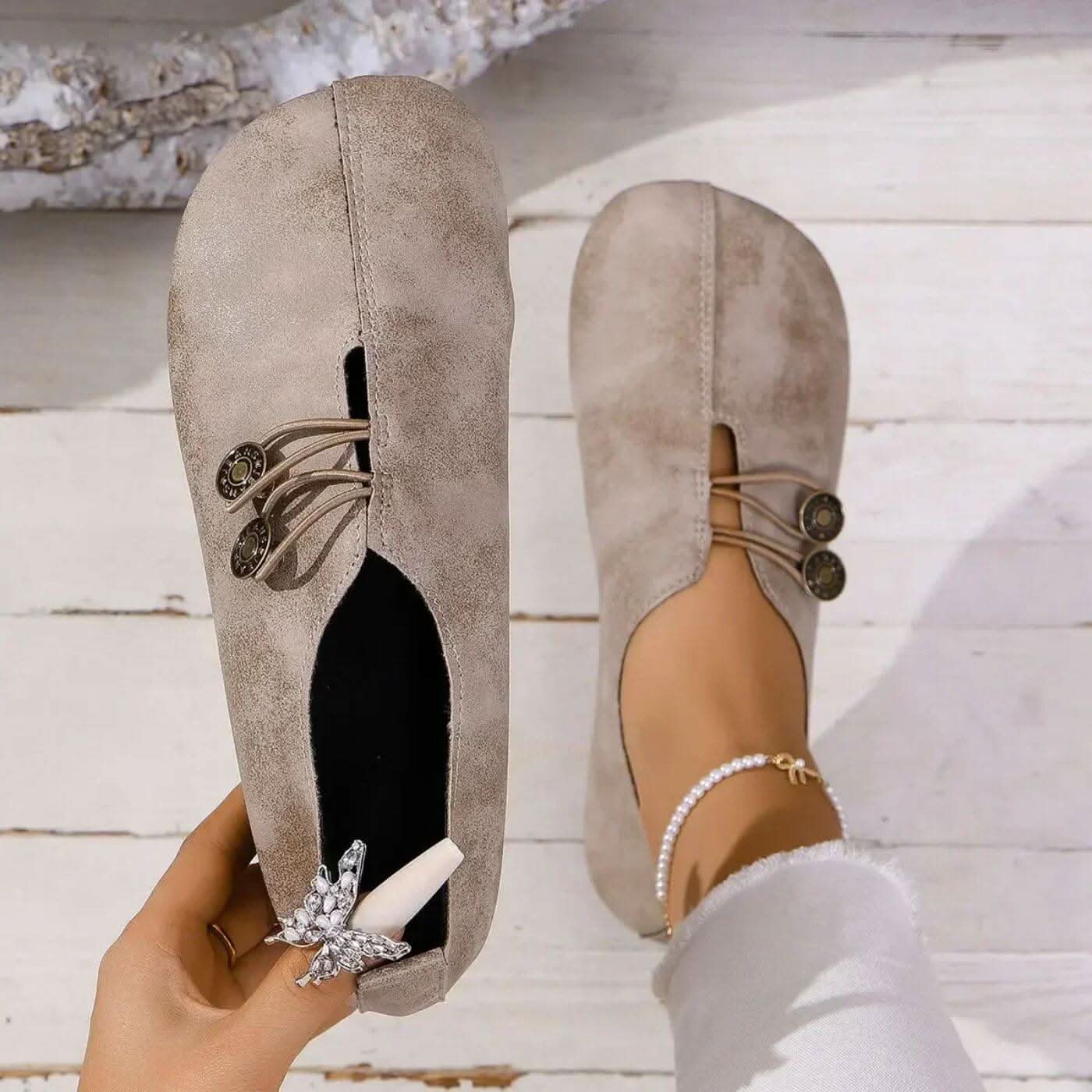 Easy Women's Orthopedic Knit Slip-On Shoes — product view 4