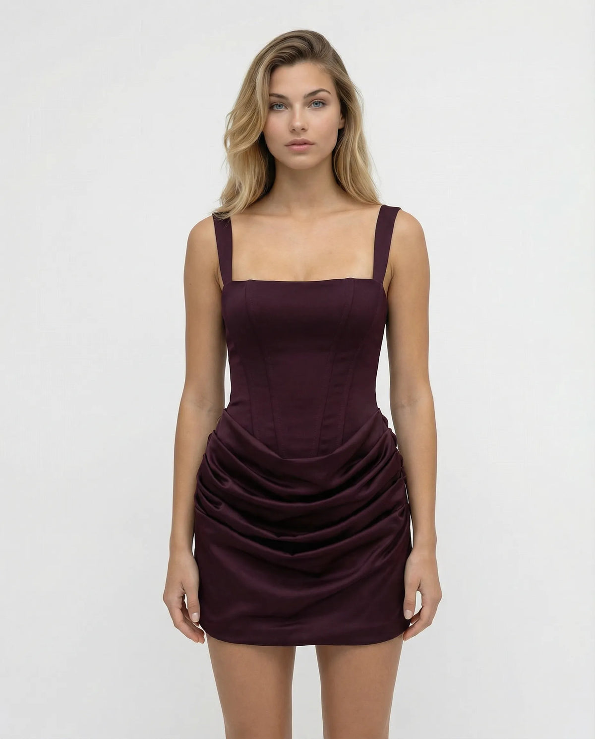 Maribel | Mini Dress with Draped Skirt, product image 8