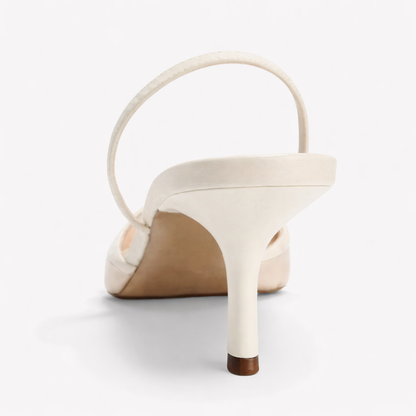 Elegant Women's Embroidered Pointed-Toe Wedding Mule Heels — product view 4