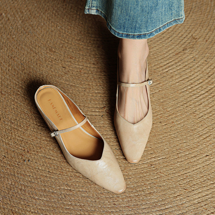 Refined Women's Pointed-Toe Slingback Ballet Flats — product view 4