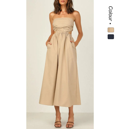 Strapless Midi Dress | Women's Cut-Out Pocket, product image 1