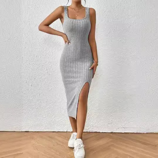Maxi Dress | Women's Side-Slit Fitted Dylan, product image 3