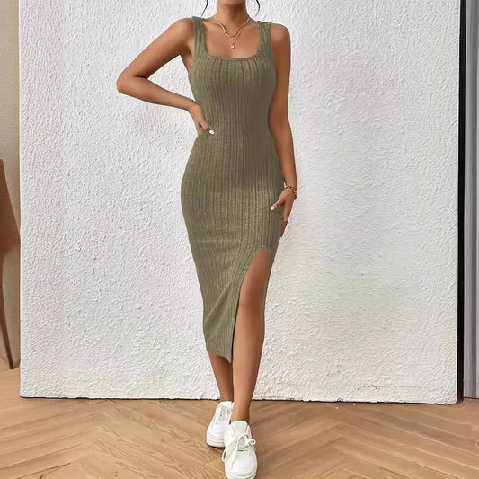 Maxi Dress | Women's Side-Slit Fitted Dylan, product image 2