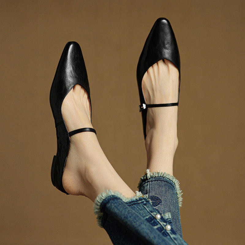 Refined Women's Pointed-Toe Slingback Ballet Flats — product view 18