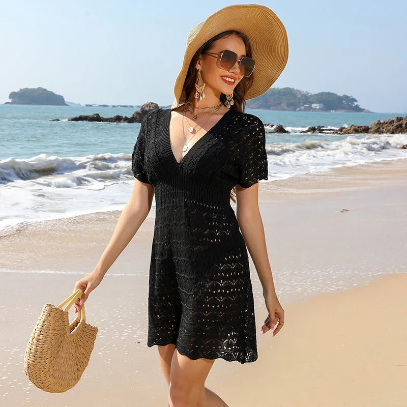 Beach Dress | Women's V-Neck Crochet Lucy, product image 3