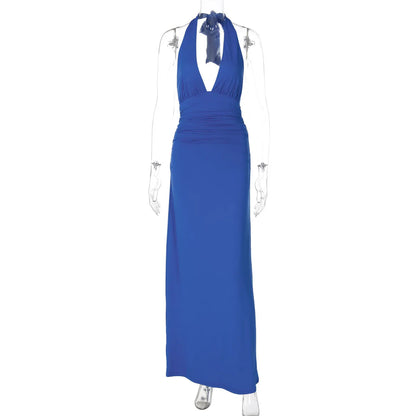 Halter Maxi Dress | Women's Draped Elegant, product image 6