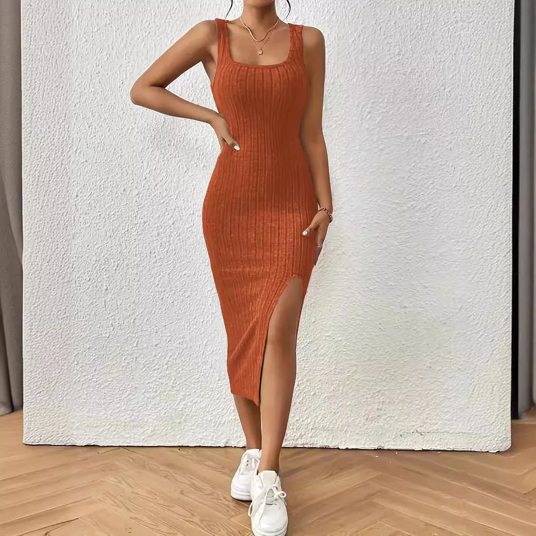 Maxi Dress | Women's Side-Slit Fitted Dylan, product image 4