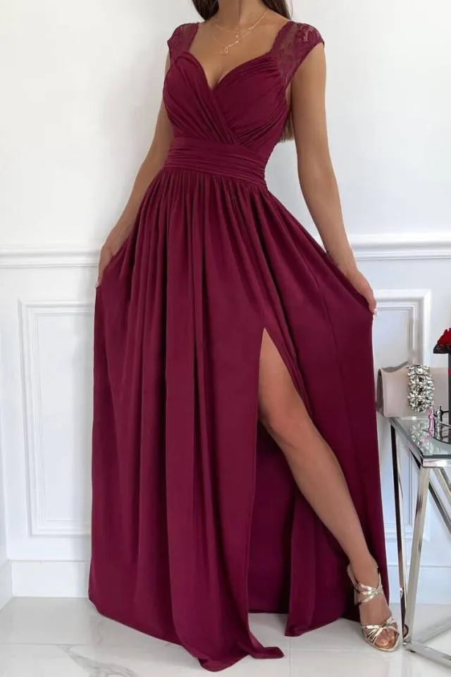 Formal Dress | Women's V-Neck Ruffle Elegant, product image 8
