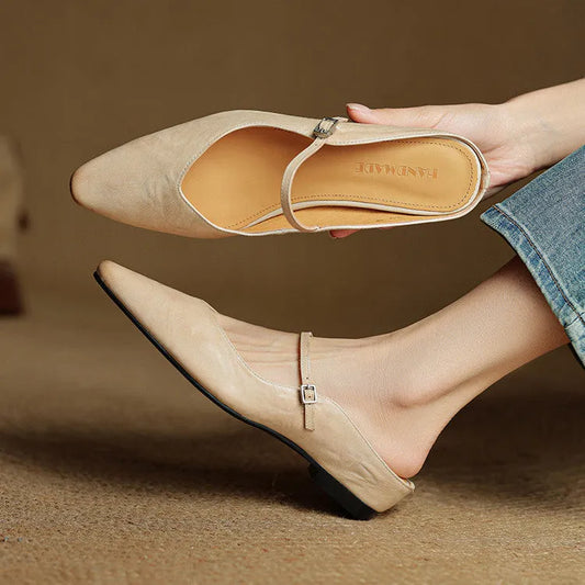 Refined Women's Pointed-Toe Mule Flats — product view 2