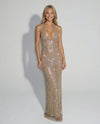 Julianna - Sequin Halter-Neck Maxi Dress - product view 1 - Sela Look