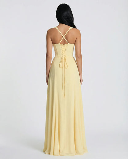 Mary | Maxi Dress with Corset Bodice and Lace-Up Back, product image 1