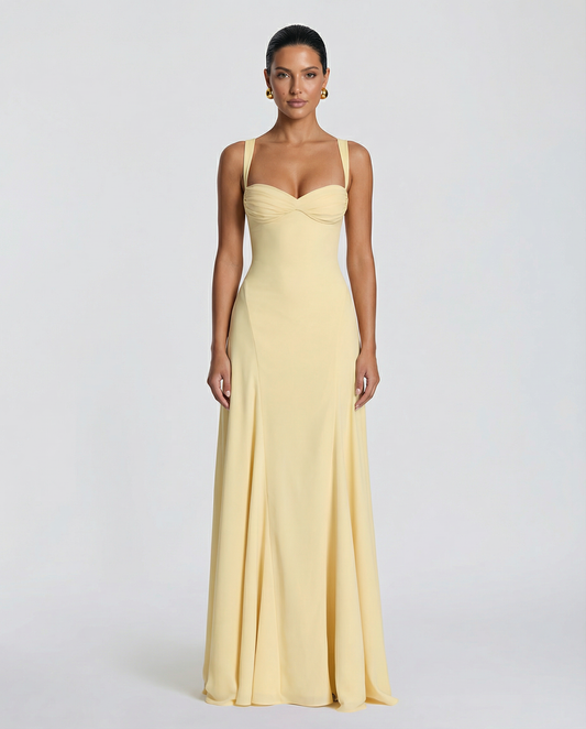Mary maxi dress with fitted bodice - Sela Look