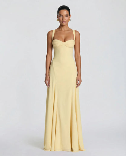 Mary maxi dress with fitted bodice - Sela Look