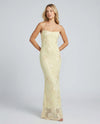 Angela | Floral Appliqué Lace-Up Maxi Dress, product image 1