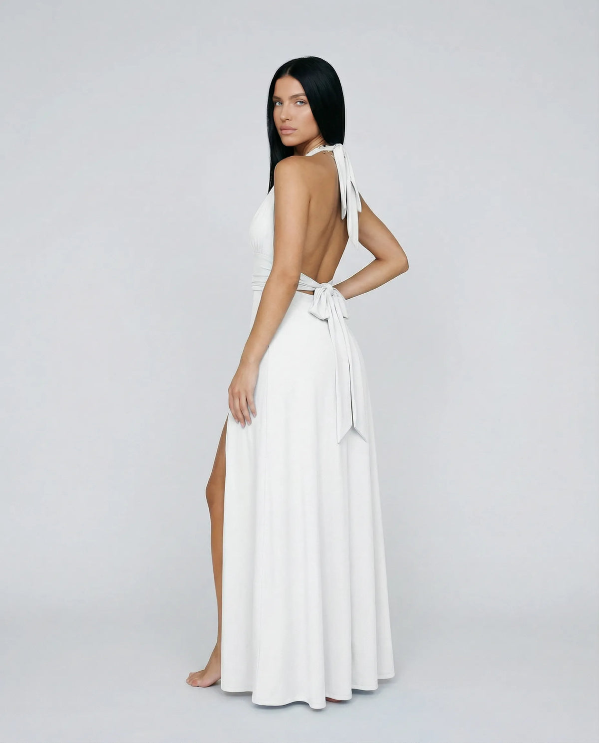 Halter Maxi Dress | Women's Elegant Isabella Romano, product image 13