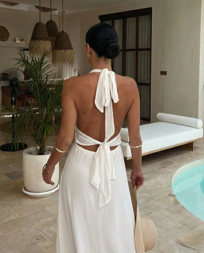 Halter Maxi Dress | Women's Elegant Isabella Romano, product image 14
