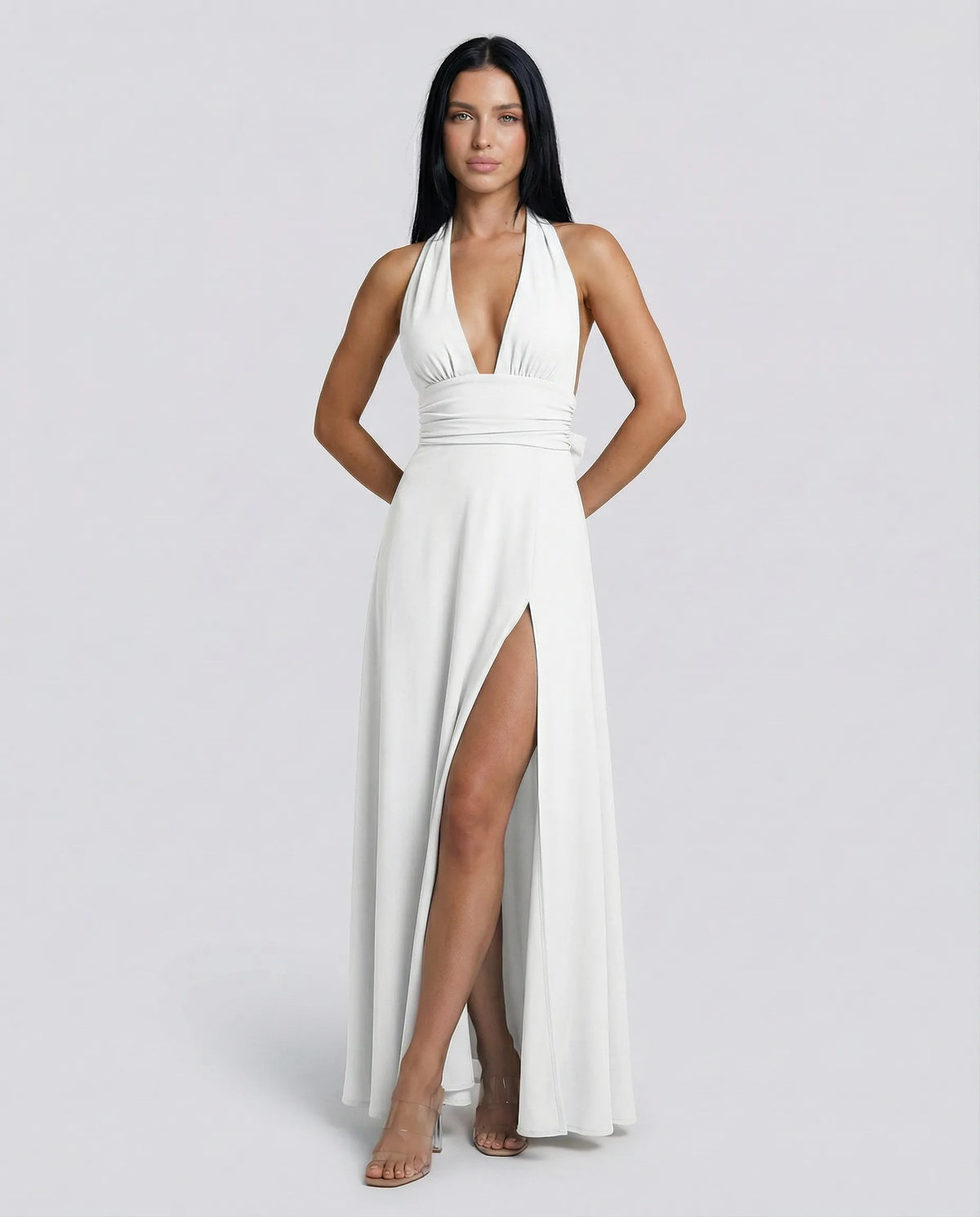 Halter Maxi Dress | Women's Elegant Isabella Romano, product image 11