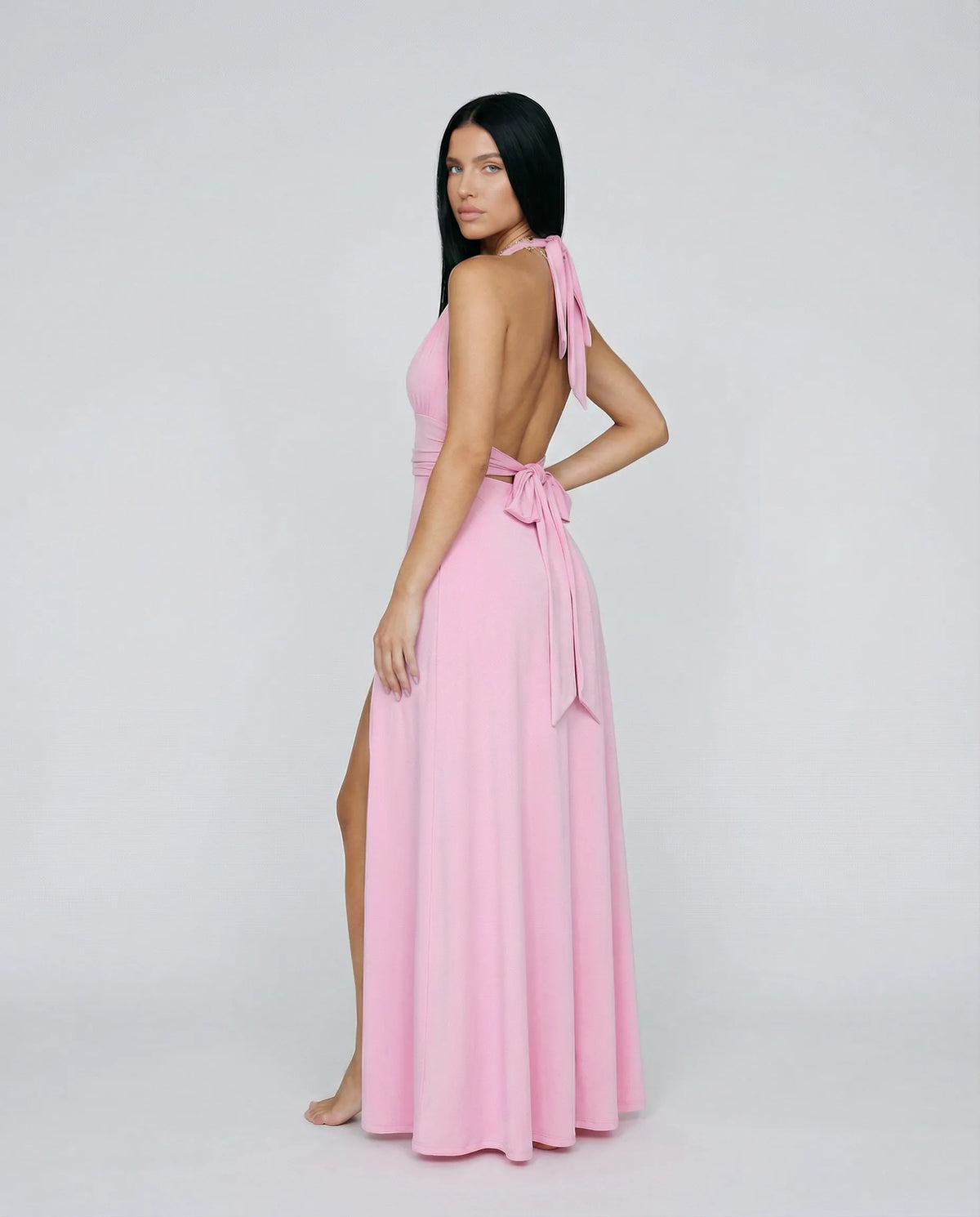 Halter Maxi Dress | Women's Elegant Isabella Romano, product image 8