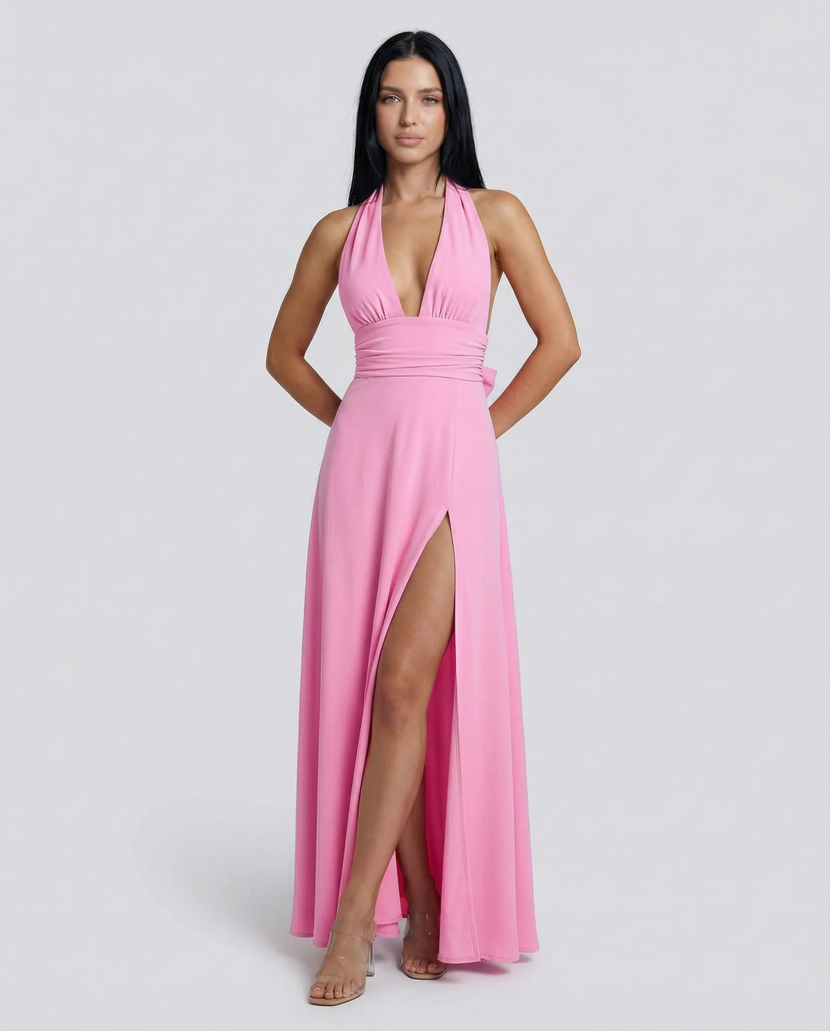 Halter Maxi Dress | Women's Elegant Isabella Romano, product image 6