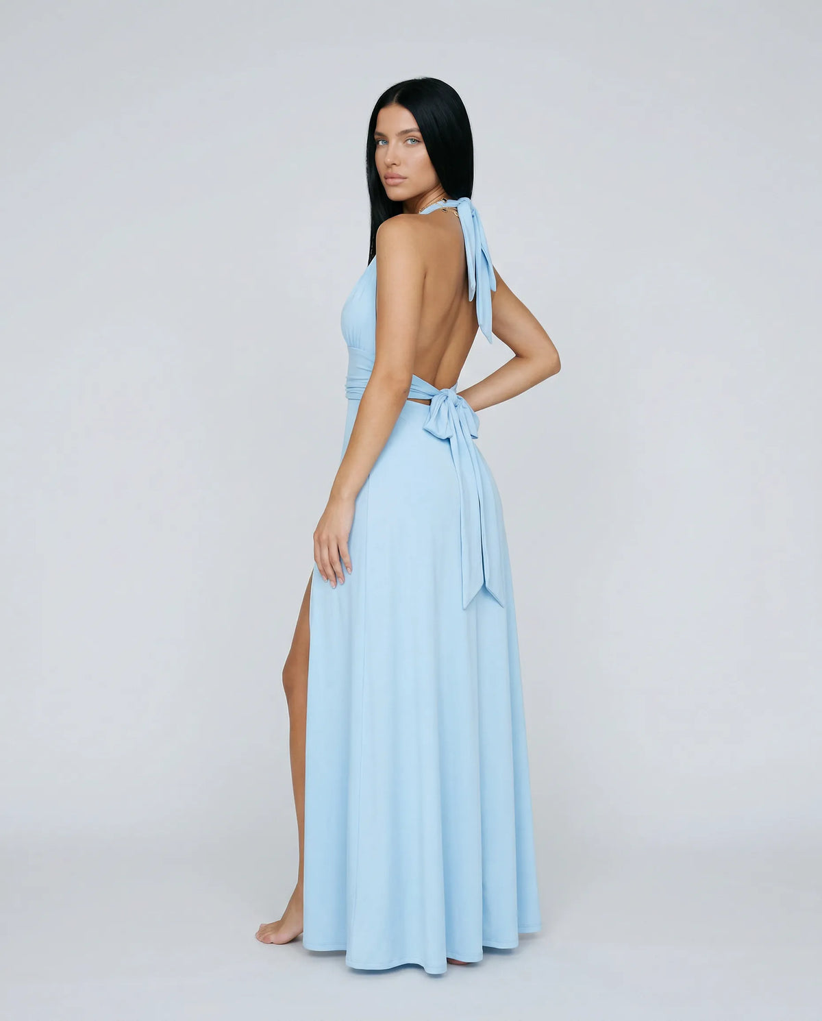 Halter Maxi Dress | Women's Elegant Isabella Romano, product image 3