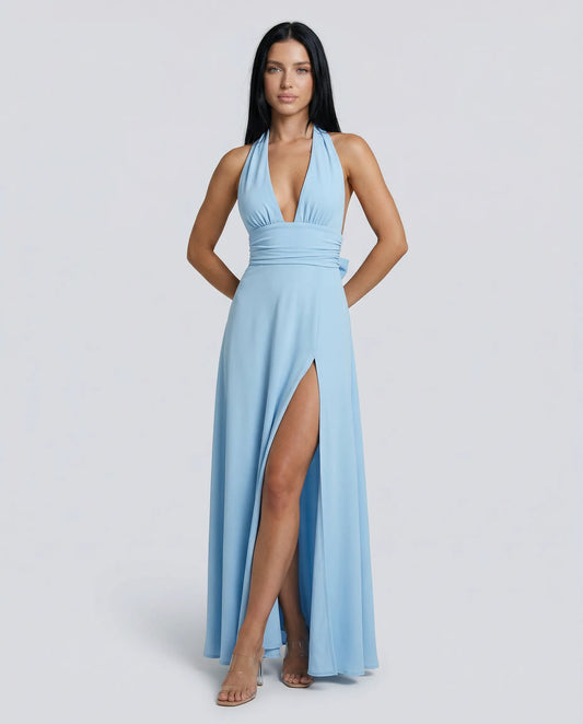 Halter Maxi Dress | Women's Elegant Isabella Romano, product image 1