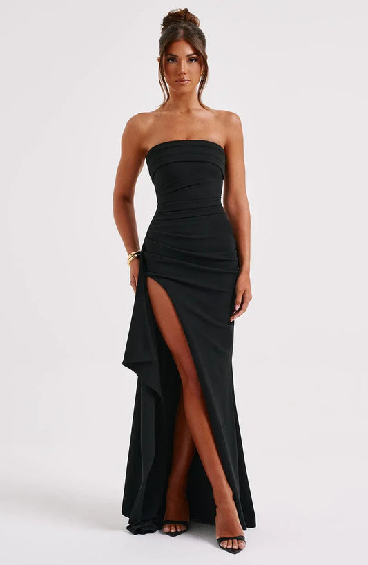 Kirrily - Strapless Draped Maxi Dress - product view 1 - Sela Look