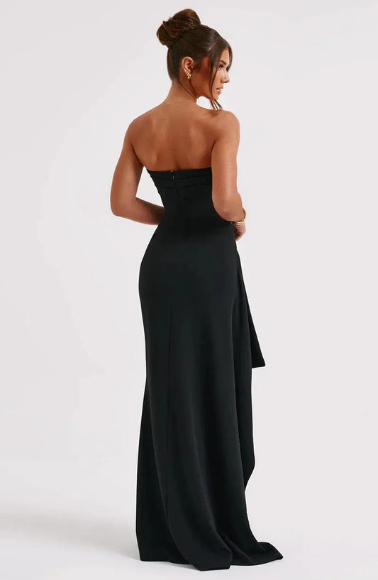 Kirrily - Strapless Draped Maxi Dress - product view 2 - Sela Look