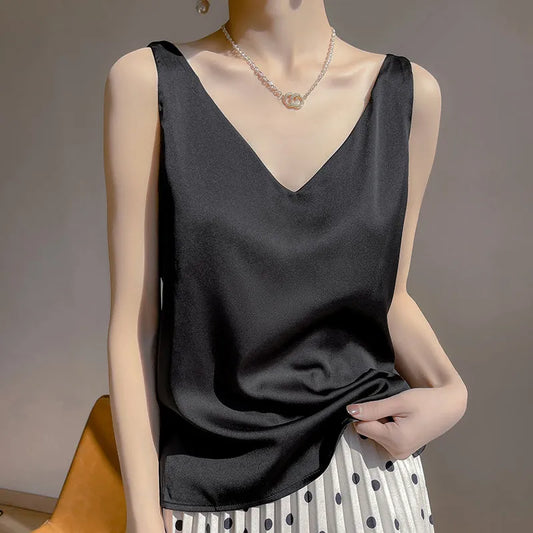 Sleeveless Top | Women's Everyday Satin Mia, product image 2