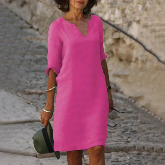 Summer Dress | Women's V-Neck Elegant — product view 2