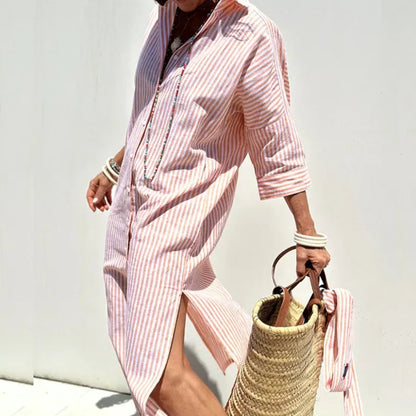 Shirt Dress | Women's Elegant Striped Asher, product image 1
