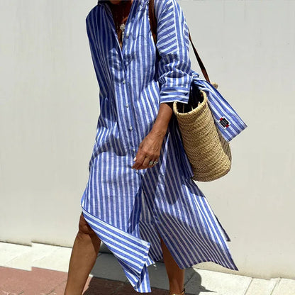 Shirt Dress | Women's Elegant Striped Asher, product image 4
