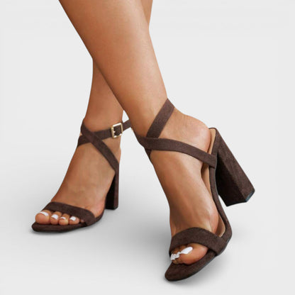 Striking Open-Toe Block-Heel Ankle-Strap Sandals — product view 1