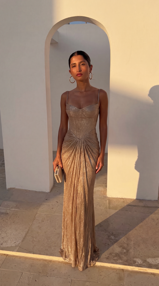 Genevieve | Corset-Bodice Maxi Dress